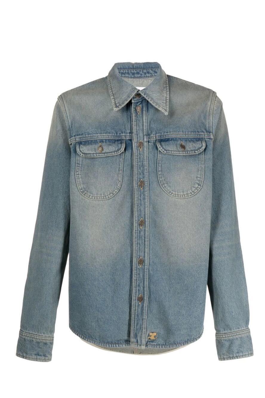 Courrèges Paris Denim Overshirt Jacket Light Wash M